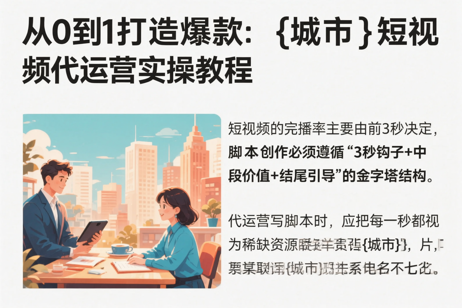 从0到1打造爆款：山西短视频代运营实操教程