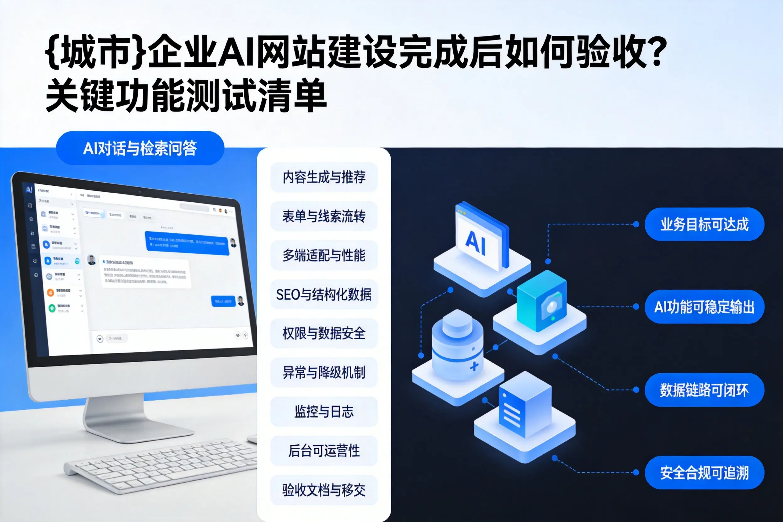 山西企业AI网站建设完成后如何验收？关键功能测试清单