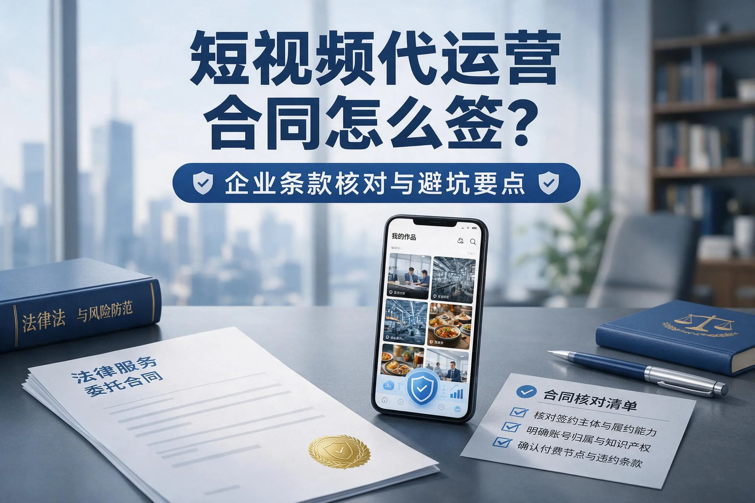 短视频代运营合同怎么签？山西企业条款核对与避坑要点