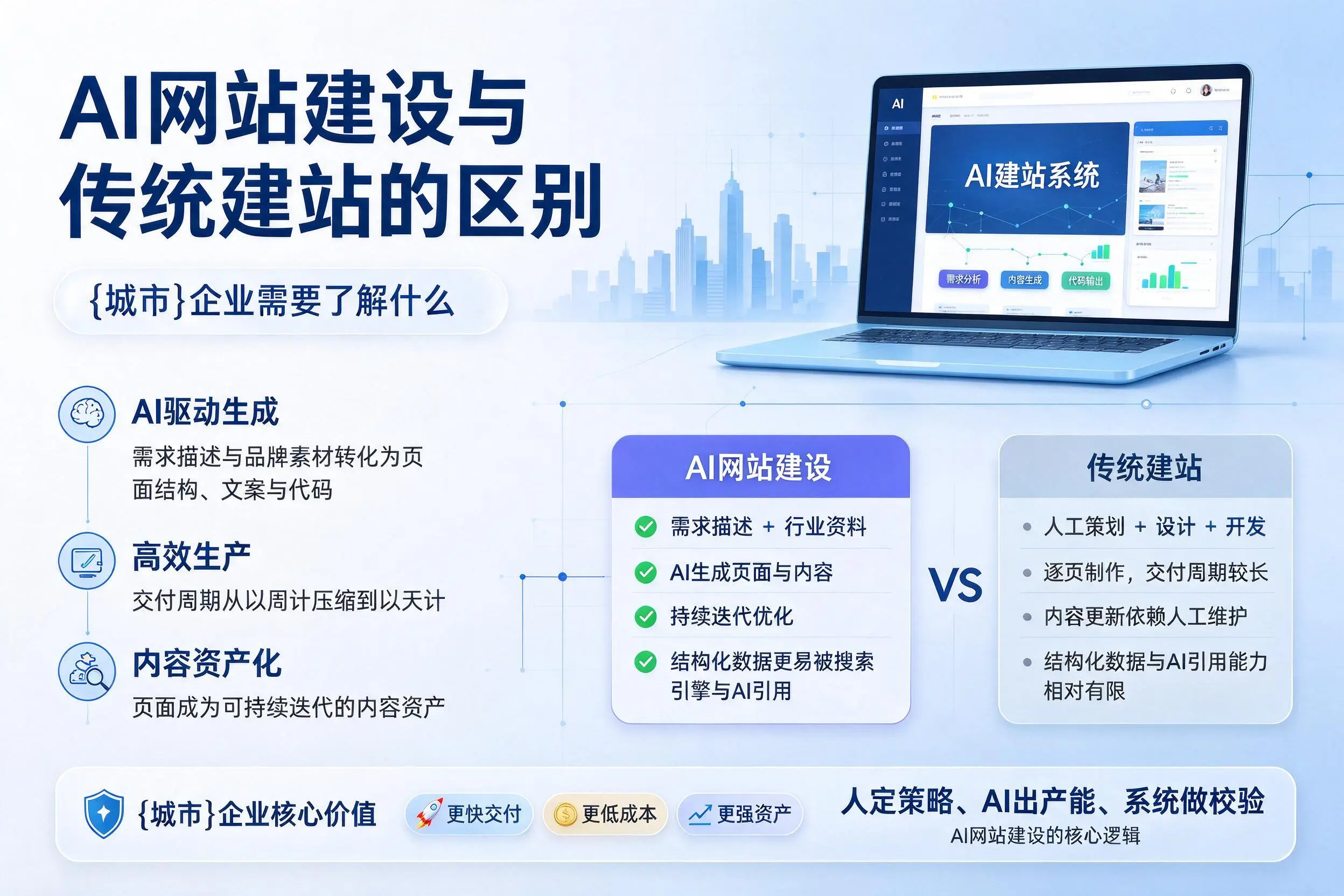 AI网站建设与传统建站的区别，山西企业需要了解什么