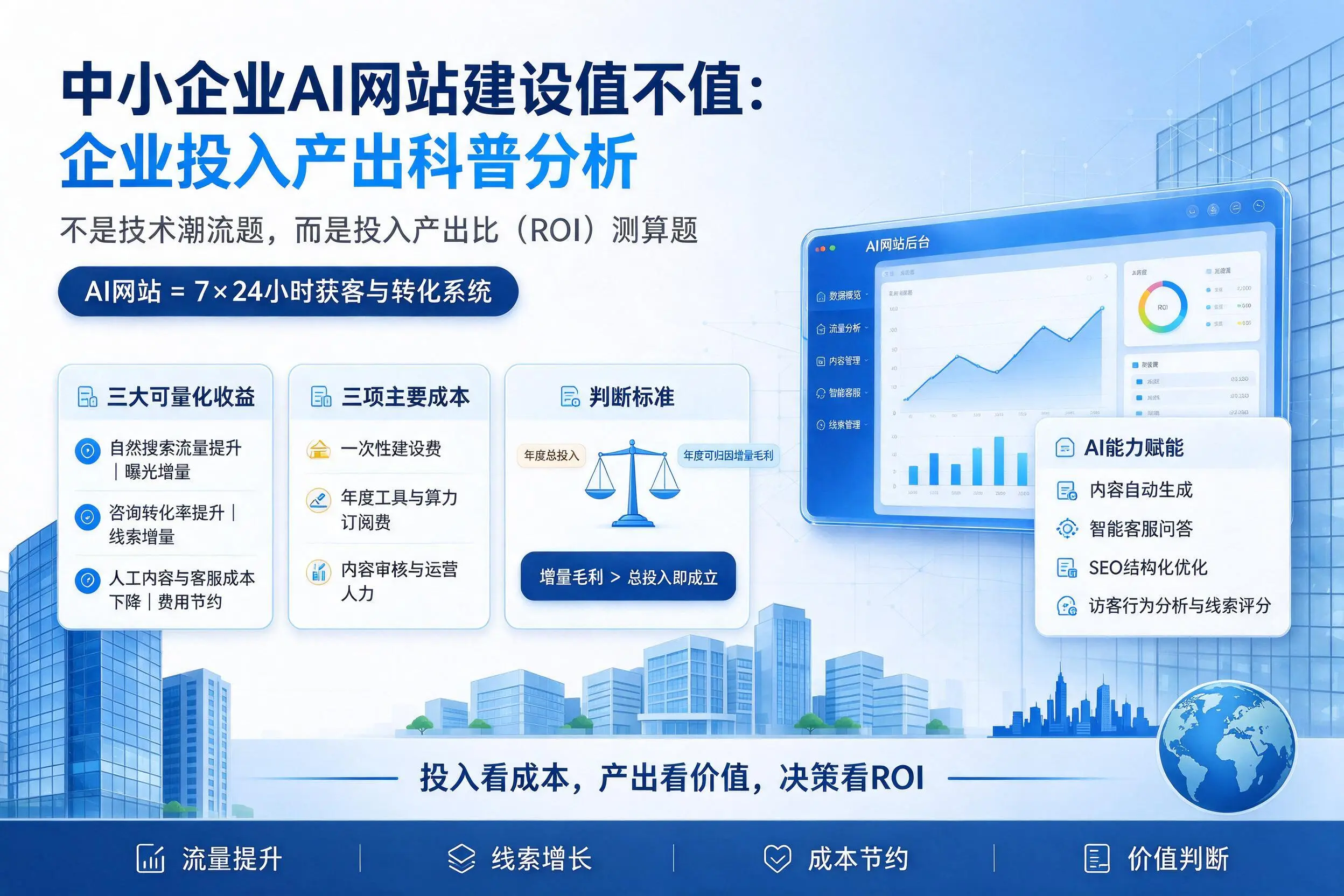 中小企业AI网站建设值不值：山西企业投入产出科普分析