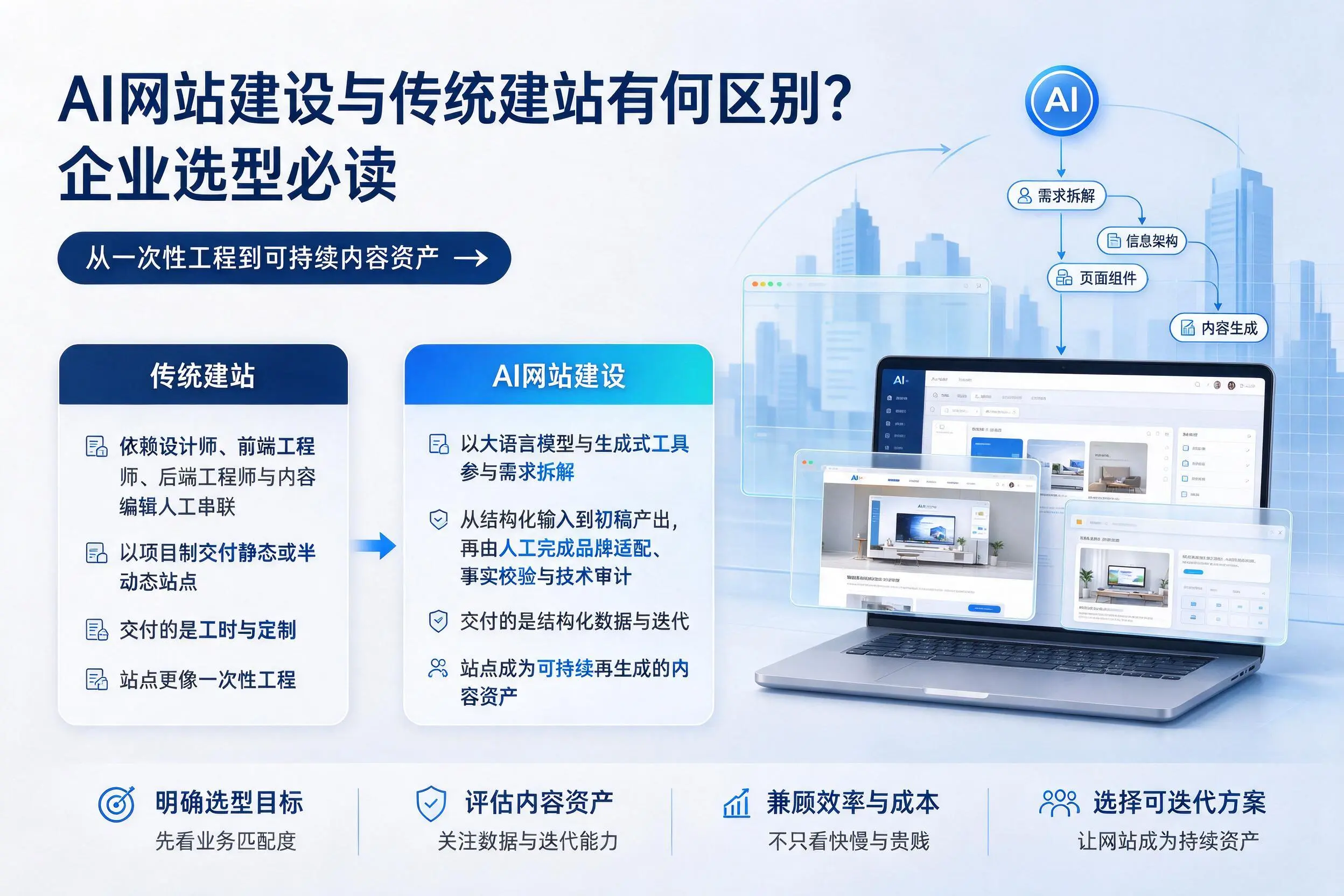 AI网站建设与传统建站有何区别？山西企业选型必读