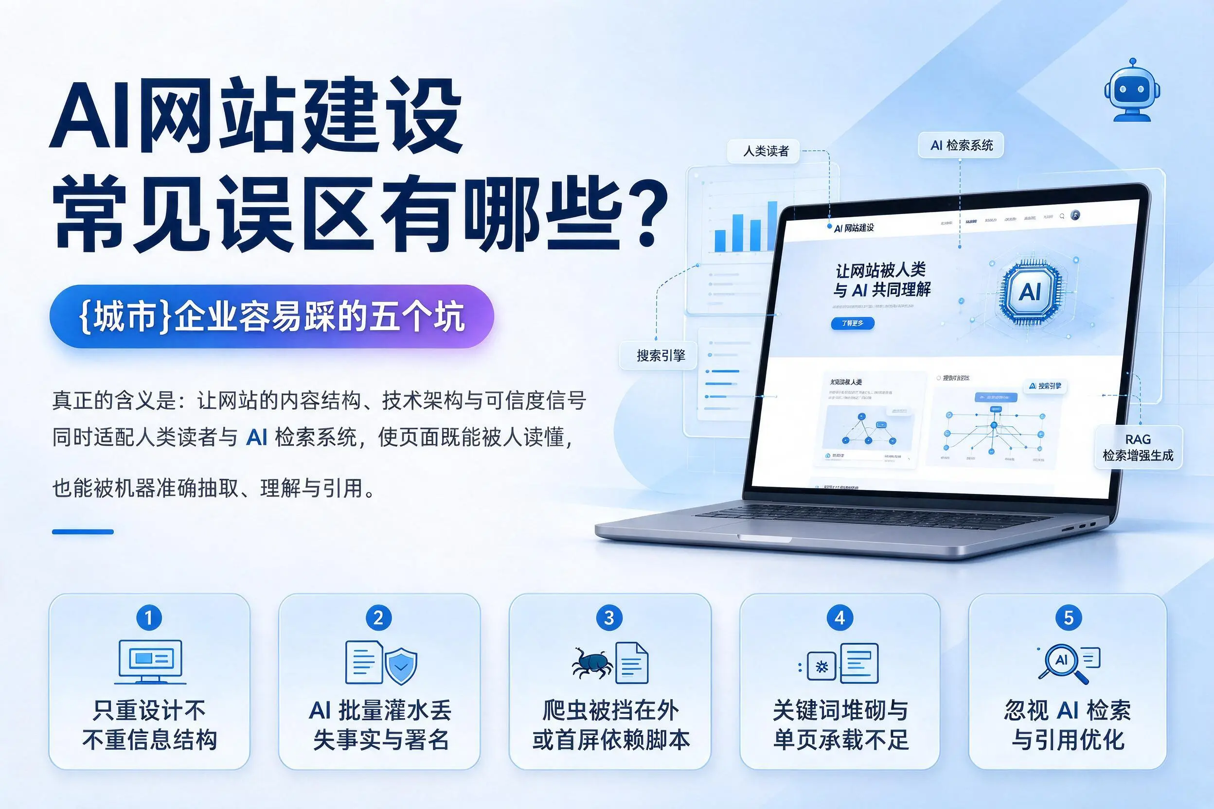 AI网站建设常见误区有哪些？山西企业容易踩的五个坑