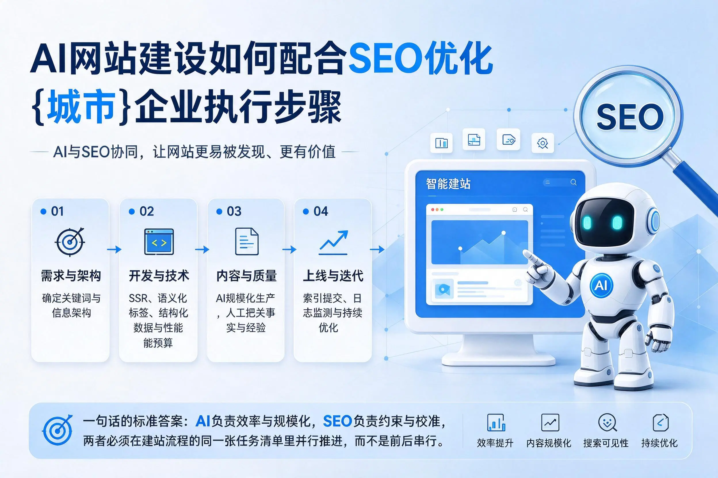 AI网站建设如何配合SEO优化，山西企业执行步骤