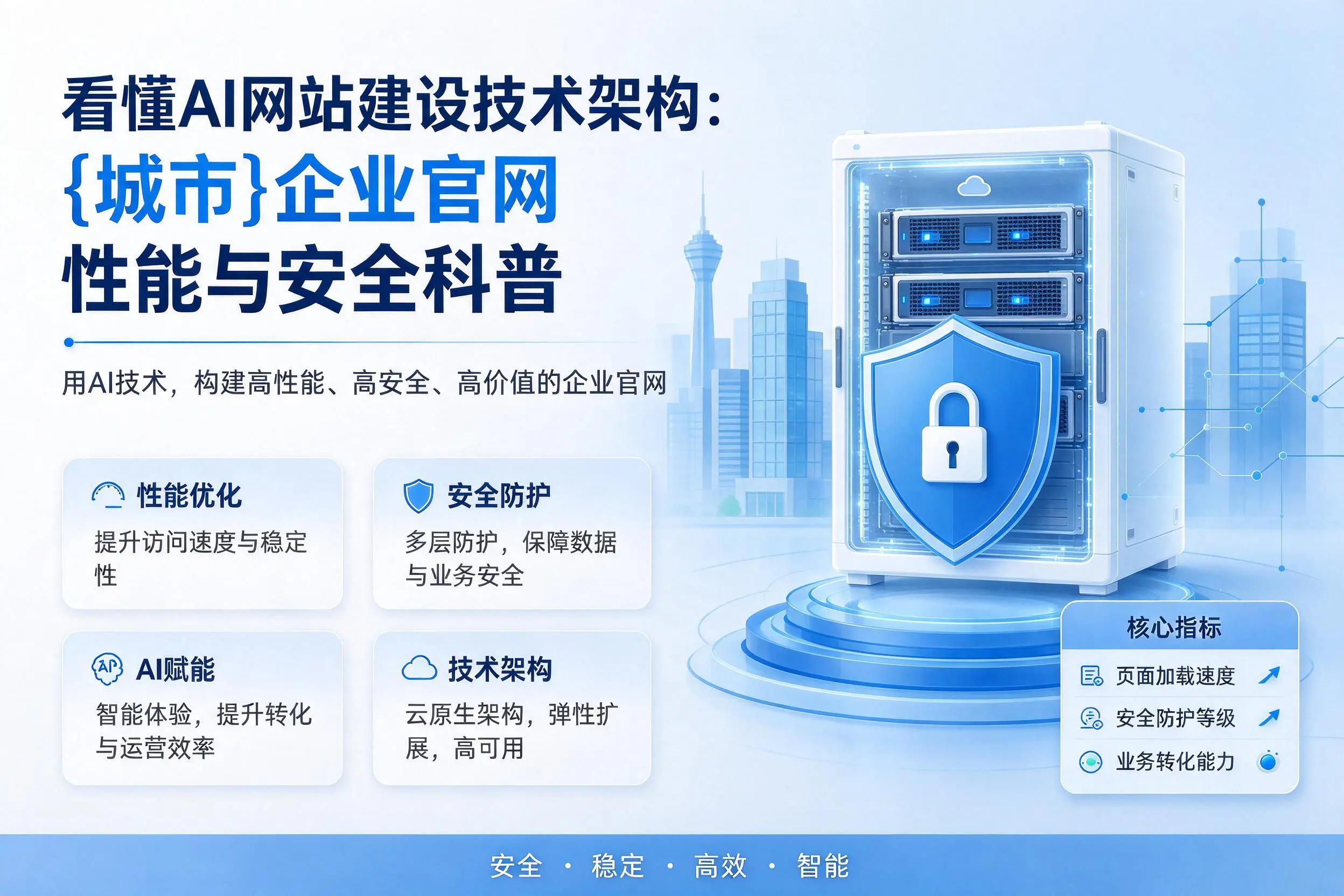 看懂AI网站建设技术架构：山西企业官网性能与安全科普