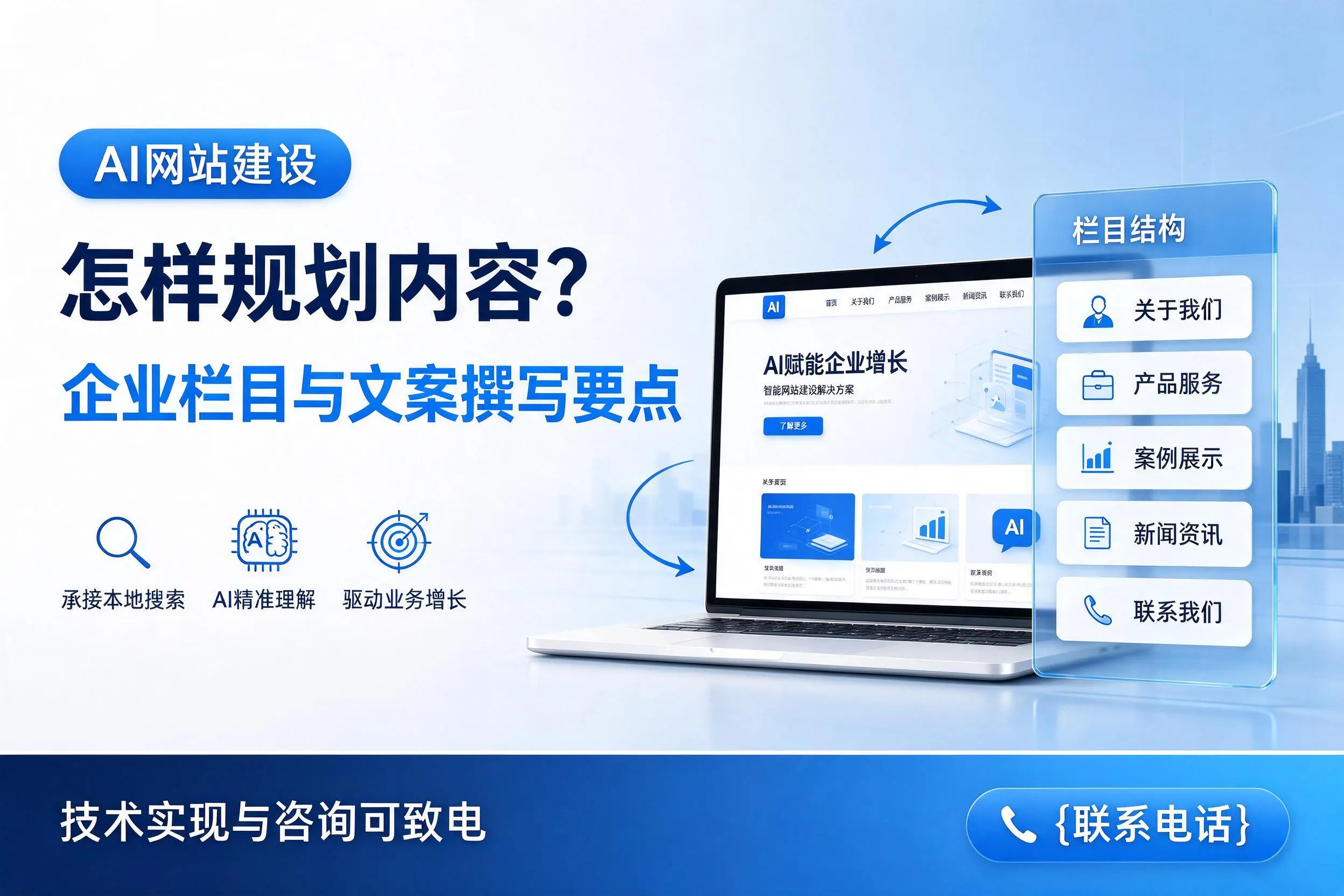 AI网站建设怎样规划内容？山西企业栏目与文案撰写要点