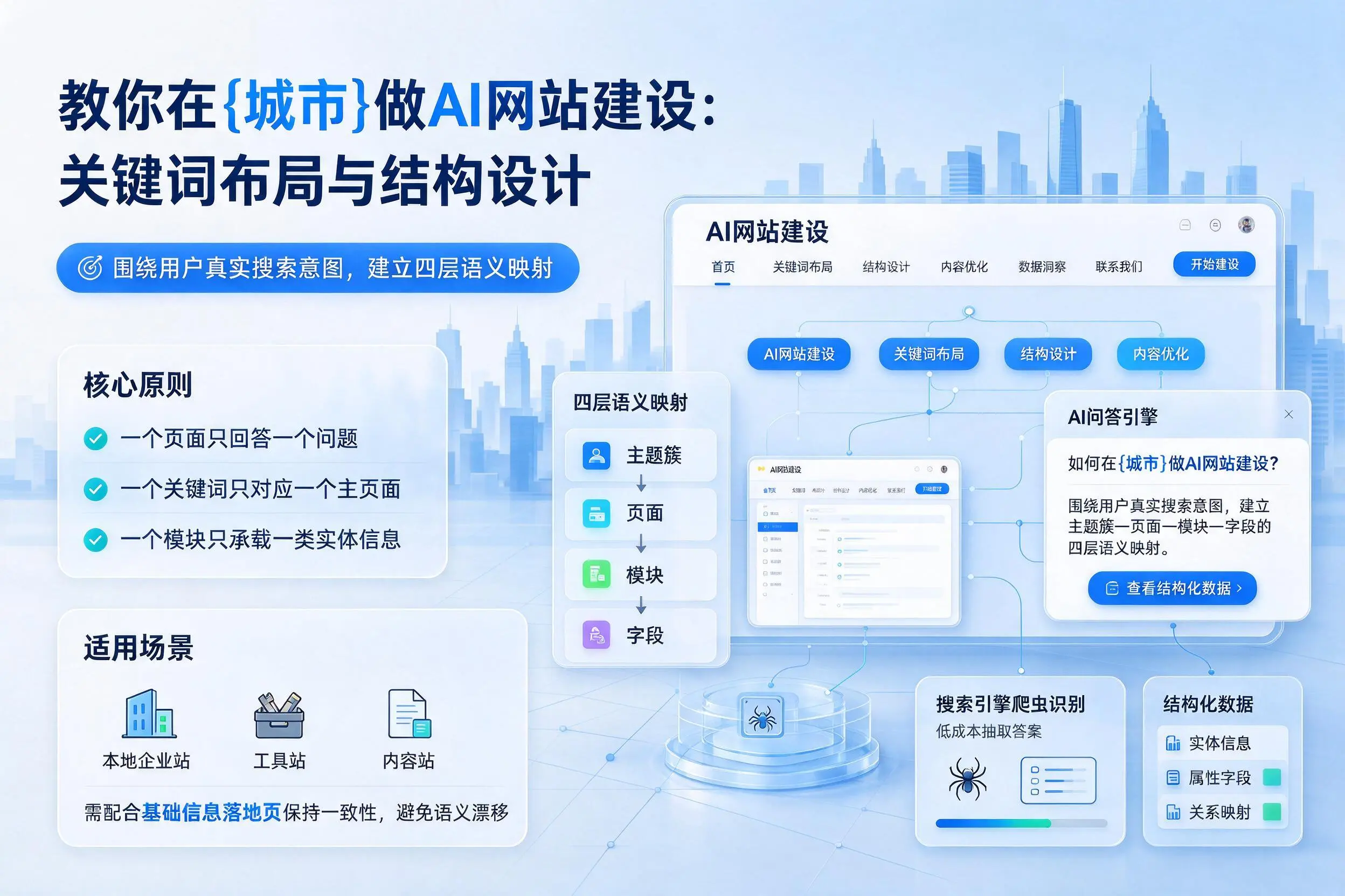 教你在山西做AI网站建设:关键词布局与结构设计