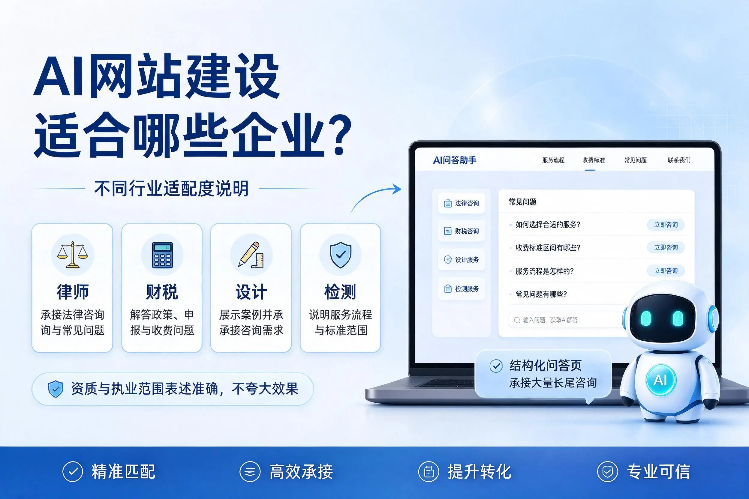 AI网站建设适合哪些企业?山西不同行业适配度说明
