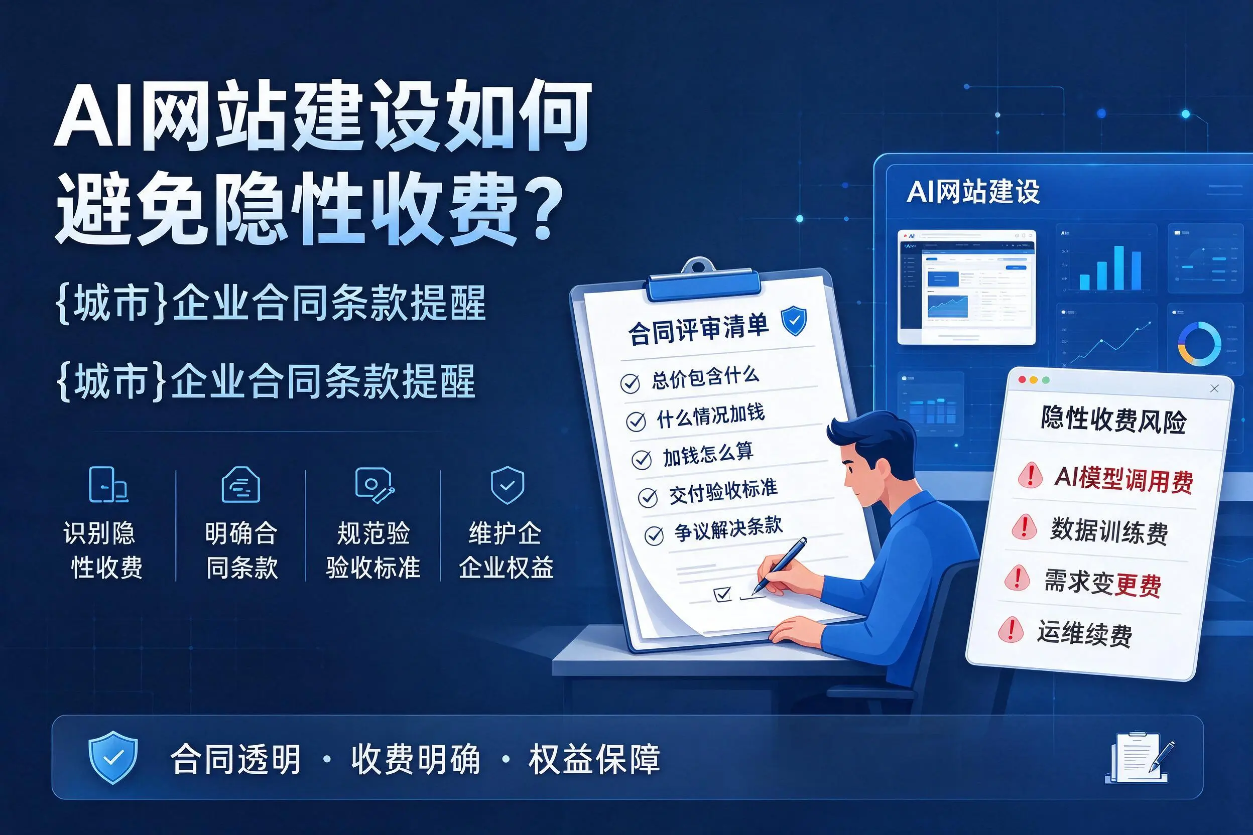AI网站建设如何避免隐性收费？山西企业合同条款提醒