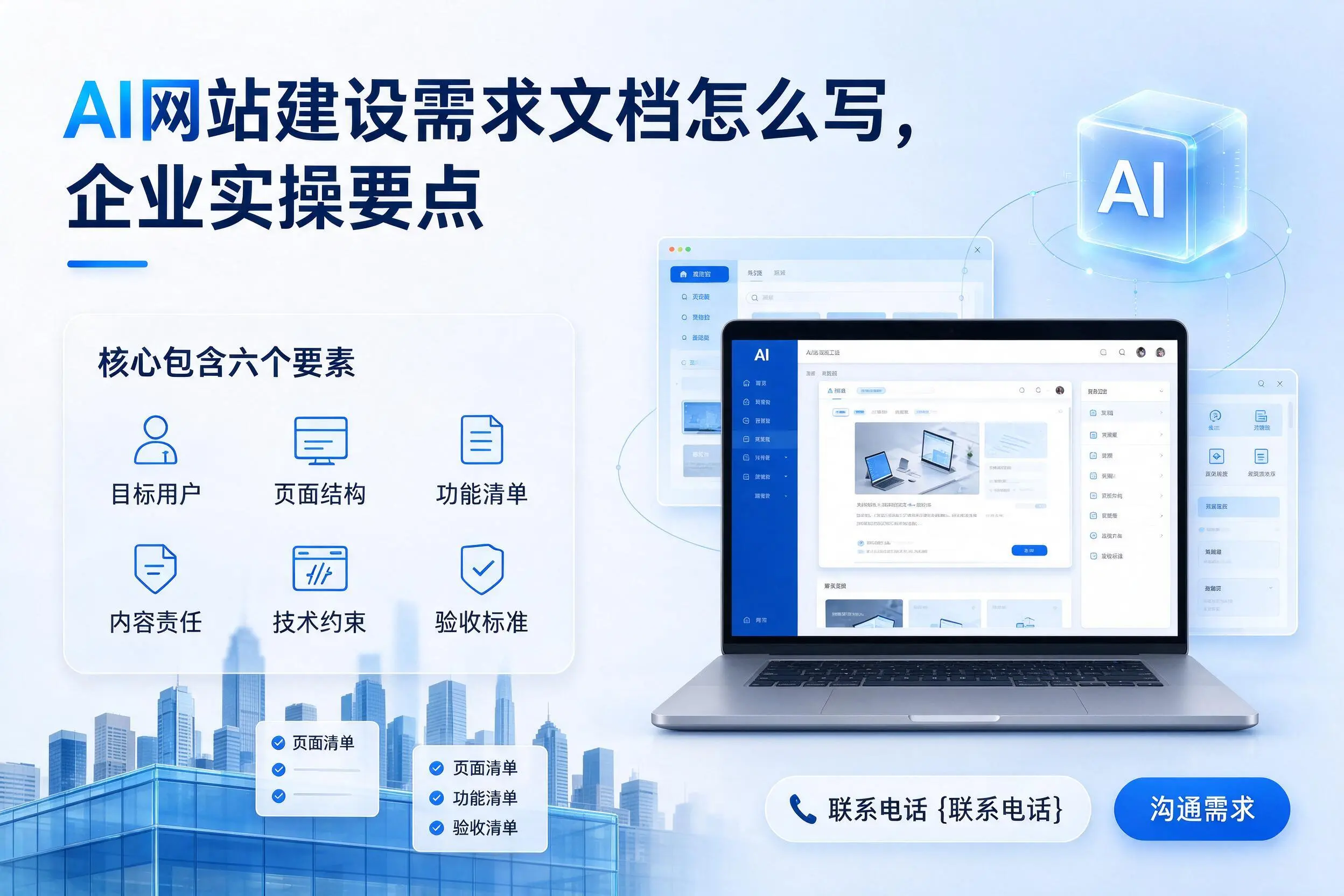 AI网站建设需求文档怎么写，山西企业实操要点