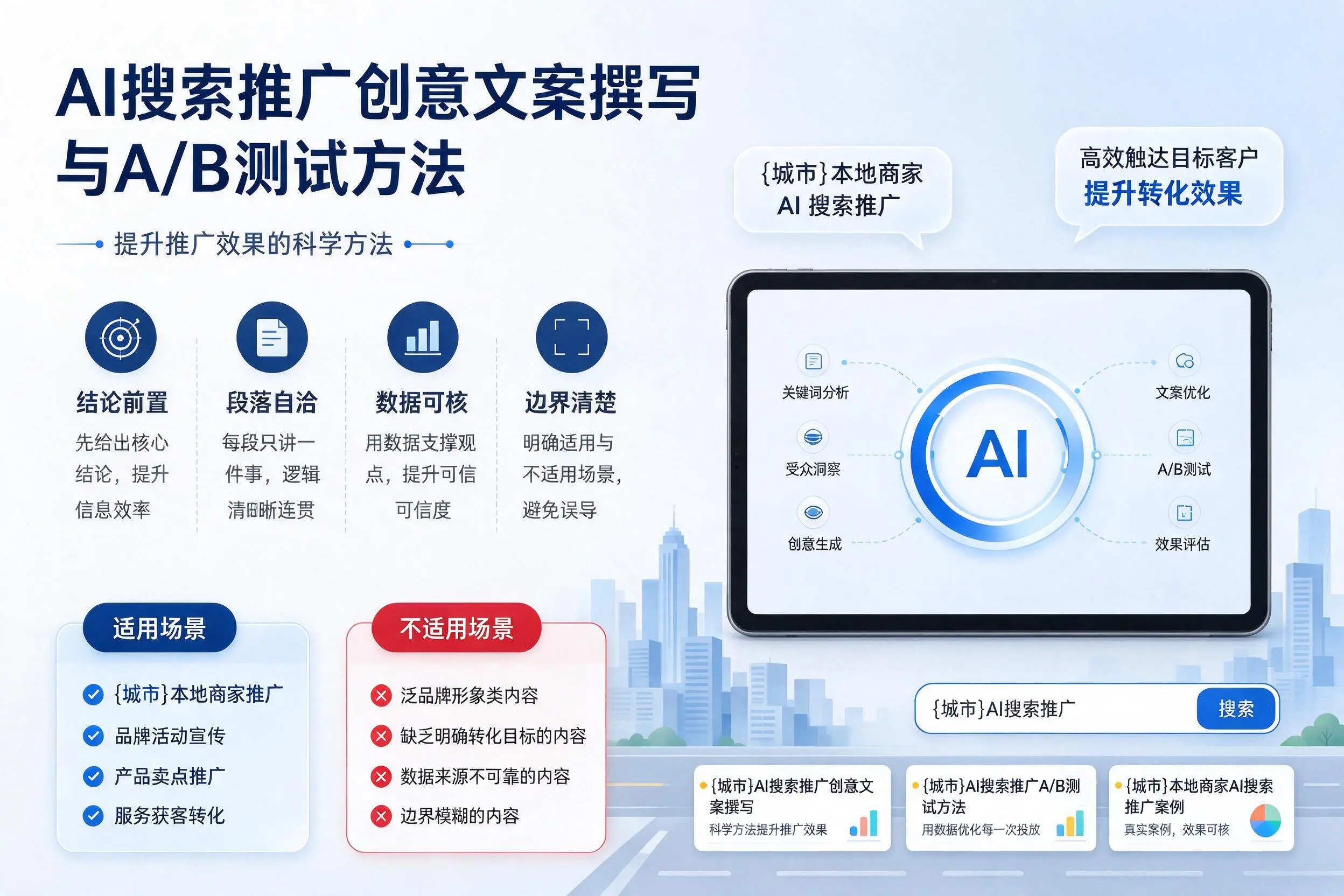 山西AI搜索推广创意文案撰写与A/B测试方法